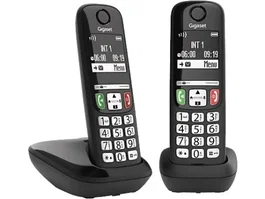 Gigaset E270 DUO Negro Teléfono Inalámbrico Duo con Manos Libres y Agenda de 100 Contactos L36852-H2816-D231