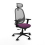 PIQUERAS Y CRESPO Silla de oficina Cilanco con mecanismo Sincro, Morado y Gris