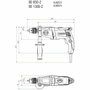 Metabo BEV 1300-2 Taladro con portabrocas con llave