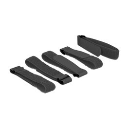 DeLOCK 18704 Brida de velcro con lazo 300 mm x 20 mm, Negro
