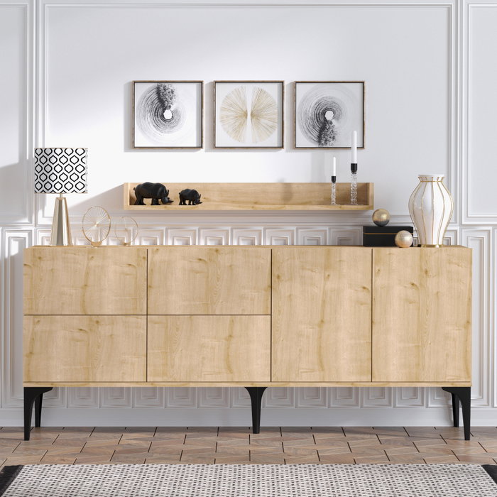 Hanah Home Stella - Sapphire Oak Consola Roble Zafiro Elegante y Funcional