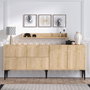 Hanah Home Stella - Sapphire Oak Consola Roble Zafiro Elegante y Funcional