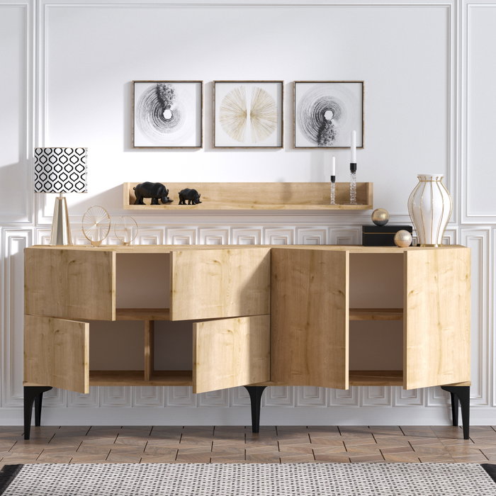 Hanah Home Stella - Sapphire Oak Consola Roble Zafiro Elegante y Funcional