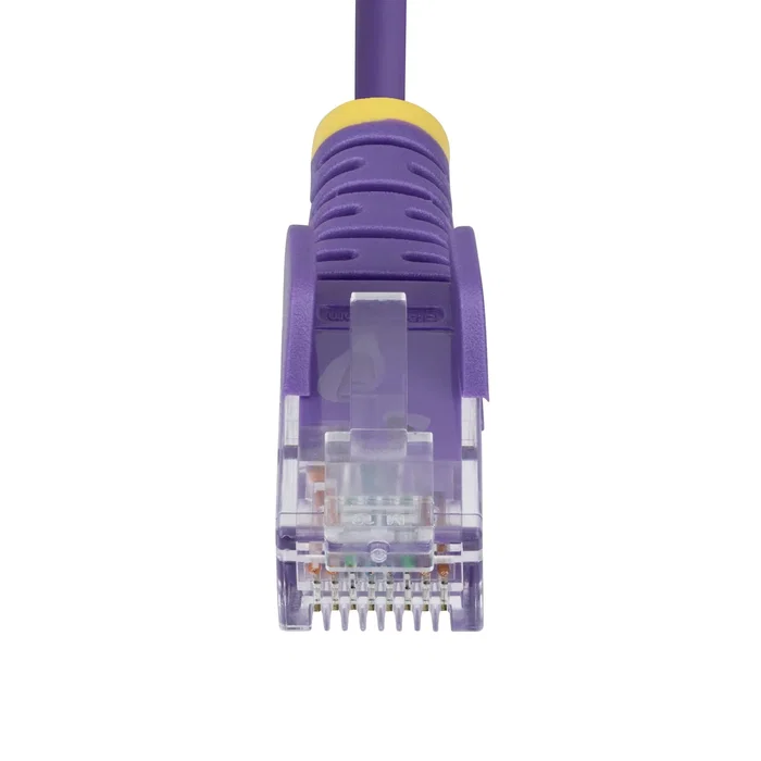StarTech N6PAT15MPLS Cable Ethernet Cat6 Slim UTP 15m Púrpura, Gigabit, PoE++ 100W, Alta Densidad, Contactos Dorados, LSZH