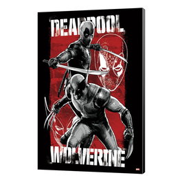 Marvel Póster de madera Deadpool & Wolverine 03 Maximum Effort 35 x 50 cm