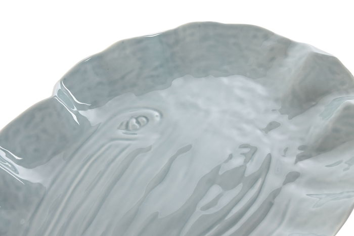 DKD Home Decor Bandeja Mediterraneo Azul Porcelana 22 x 3 x 37 cm (4 Unidades)