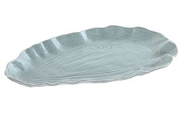 DKD Home Decor Bandeja Mediterraneo Azul Porcelana 22 x 3 x 37 cm (4 Unidades)