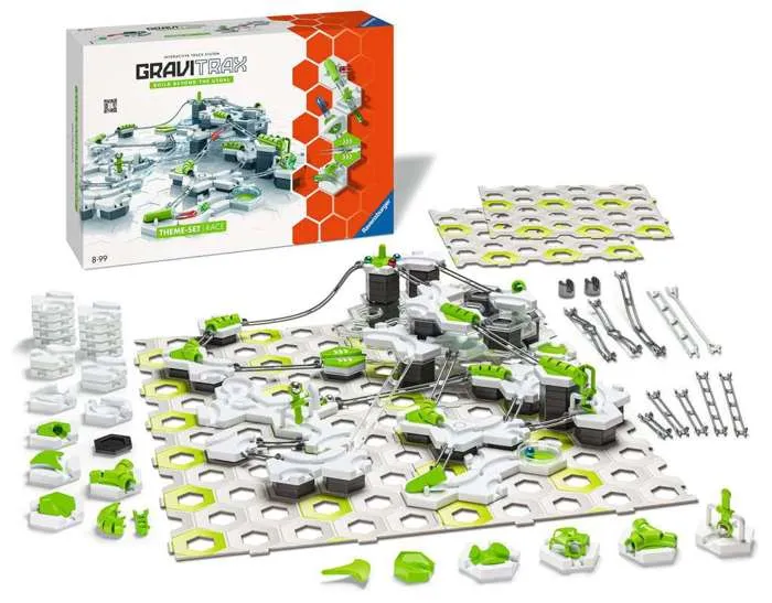 Ravensburger-GraviTrax Starter Set Race-180 piezas-Juego de construcción creativo-Curso de mármol para construir-Edad 8-22439