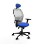 PIQUERAS Y CRESPO Silla de oficina Jorquera Azul y Blanco