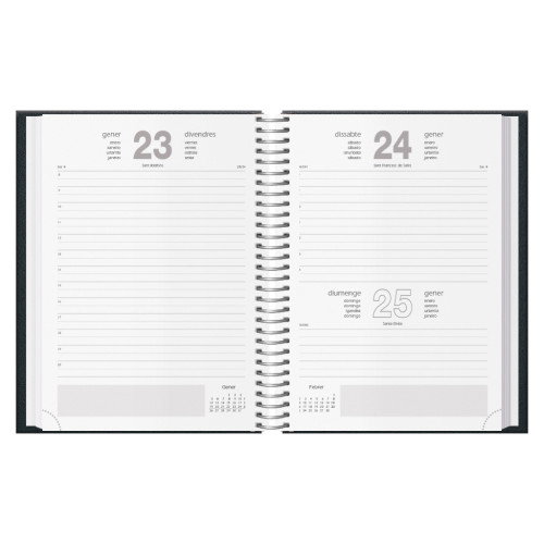Dohe Agenda Segovia Espiral 14x20 cm Negro 2026 Catalán