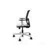 PIQUERAS Y CRESPO Silla de oficina Yunquera con mecanismo Sincro/Traslack, Blanco y Negro