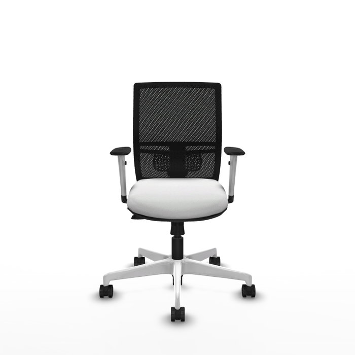 PIQUERAS Y CRESPO Silla de oficina Yunquera con mecanismo Sincro/Traslack, Blanco y Negro PIQUERAS Y CRESPO Silla de oficina Yunquera con mecanismo Sincro/Traslack, Blanco y Negro