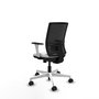 PIQUERAS Y CRESPO Silla de oficina Yunquera con mecanismo Sincro/Traslack, Blanco y Negro