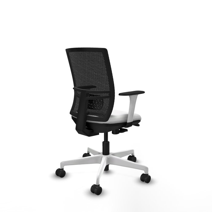 PIQUERAS Y CRESPO Silla de oficina Yunquera con mecanismo Sincro/Traslack, Blanco y Negro PIQUERAS Y CRESPO Silla de oficina Yunquera con mecanismo Sincro/Traslack, Blanco y Negro