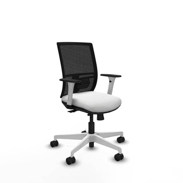 PIQUERAS Y CRESPO Silla de oficina Yunquera con mecanismo Sincro/Traslack, Blanco y Negro PIQUERAS Y CRESPO Silla de oficina Yunquera con mecanismo Sincro/Traslack, Blanco y Negro
