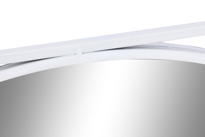 DKD Home Decor Espejo de Hierro y Cristal Blanco 85,5x85,5 cm