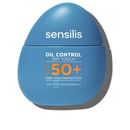 Sensilis Protector Solar Oil Control Dry Touch SPF50+ 40 ml - Crema Ultraligera Invisible Antibrillos para Rostro, Pieles Grasas o Sensibles, con Ácido Hialurónico y Carnosina