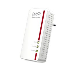 AVM FRITZ!Powerline 1260E - Adaptador PLC con WiFi AC hasta 866 Mbps, Puertos Gigabit, Compatible HomePlug AV2, 1200 Mbps, Repetidor Mesh