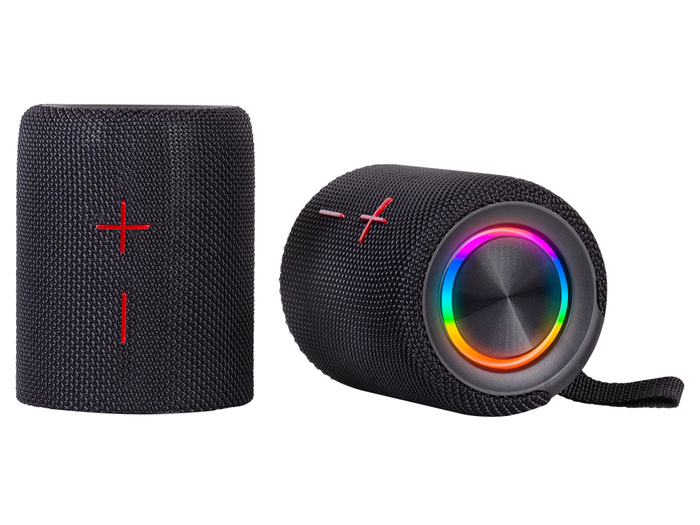 Trevi XR 8A44 DOUBLE Altavoz Portátil Estéreo Inalámbrico 20W Negro Resistente al Agua IPX5 con Batería de Litio