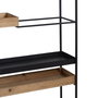 Estantería Marrón Negro Madera Hierro 85 x 26 x 130 cm