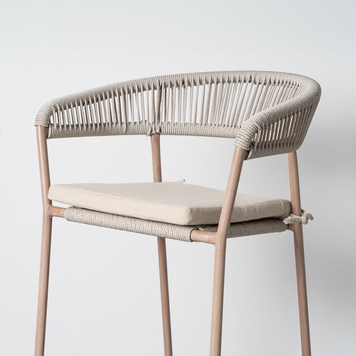 Taburete Apilable Acero-Rattán Pe 59 X 58 X 100,50 cm