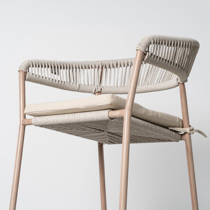 Taburete Apilable Acero-Rattán Pe 59 X 58 X 100,50 cm