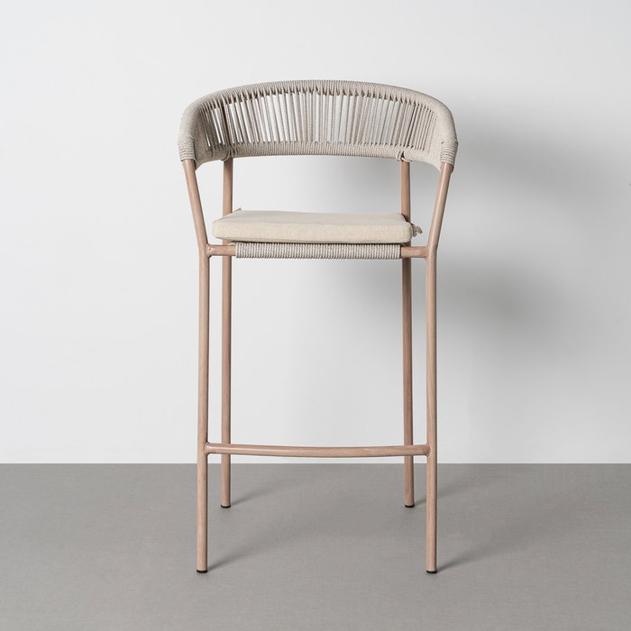 Taburete Apilable Acero-Rattán Pe 59 X 58 X 100,50 cm