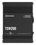 Teltonika Networks TSW200 - Conmutador Ethernet Industrial No Gestionado, 8 Puertos RJ-45 Gigabit, 2 Puertos SFP, PoE+ hasta 30W por Puerto, IP30