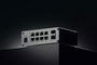 Teltonika Networks TSW200 - Conmutador Ethernet Industrial No Gestionado, 8 Puertos RJ-45 Gigabit, 2 Puertos SFP, PoE+ hasta 30W por Puerto, IP30