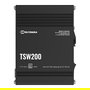 Teltonika TSW200 Switch Industrial 8 Puertos Gigabit No Administrado PoE+ (2 SFP), Montaje Pared/DIN, IP30, Aluminio