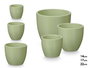 Ibergarden Set 3 Macetas Abombada Menta Mate (14 cm, 17 cm, 22 cm)