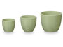 Ibergarden Set 3 Macetas Abombada Menta Mate (14 cm, 17 cm, 22 cm)