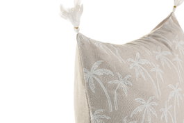 DKD Home Decor Cojín de Algodón 45x45 cm Natural y Blanco