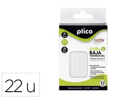 Plico Barra Termofusible Cola Baja Temperatura 8 mm x 95 mm Blister 22 Unidades