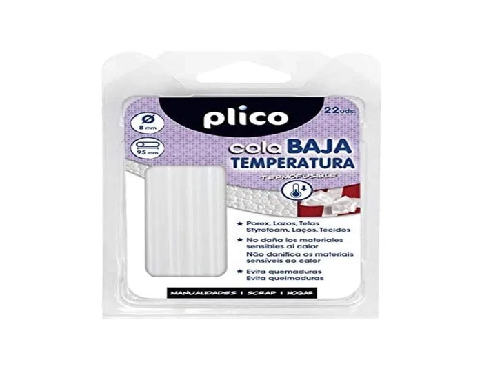 Plico Barritas de Cola Termofusible Baja Temperatura 8 mm x 95 mm (22 unidades)