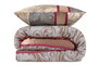 L'essentiel linge de maison Juego de Funda Nórdica Doble 200x220 cm, 65% Algodón/35% Poliéster, 127 Hilos, Cierre Botones, Crema/Beige/Gris/Rojo/Blanco