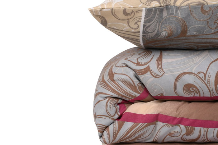 L'essentiel linge de maison Juego de Funda Nórdica Doble 200x220 cm, 65% Algodón/35% Poliéster, 127 Hilos, Cierre Botones, Crema/Beige/Gris/Rojo/Blanco