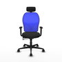 PIQUERAS Y CRESPO Silla de oficina Jorquera Sincro/Traslack Negro/Azul