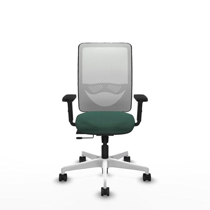 PIQUERAS Y CRESPO Silla de oficina Zulema con mecanismo Sincro/Traslack, Verde botella y Blanco PIQUERAS Y CRESPO Silla de oficina Zulema con mecanismo Sincro/Traslack, Verde botella y Blanco