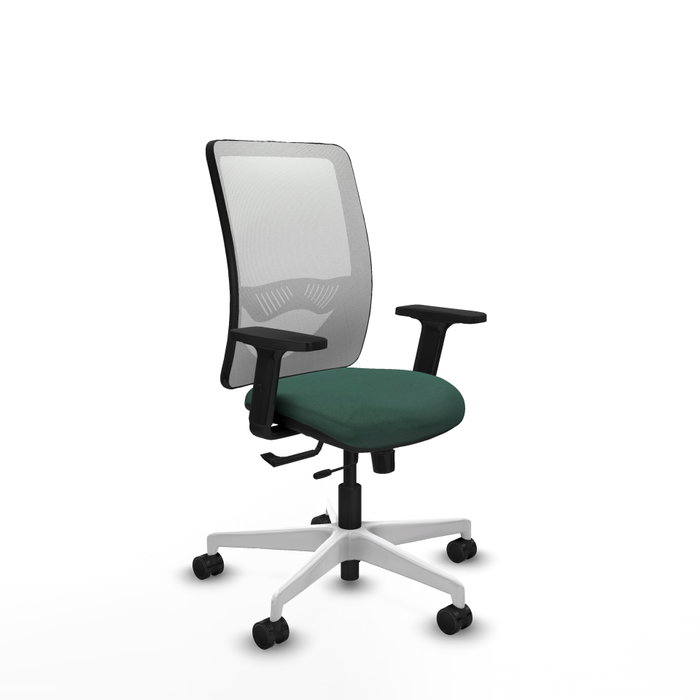 PIQUERAS Y CRESPO Silla de oficina Zulema con mecanismo Sincro/Traslack, Verde botella y Blanco PIQUERAS Y CRESPO Silla de oficina Zulema con mecanismo Sincro/Traslack, Verde botella y Blanco