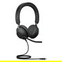 Jabra Evolve2 40 SE - Auriculares Diadema Supraaurales USB-C, Negro, 20-20000 Hz, 188 g, Optimizado para UC, Cable Extendido, para Llamadas y Música