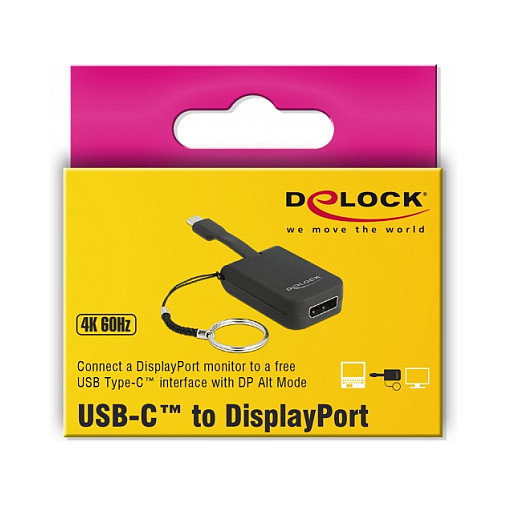 DeLOCK Adaptador USB Tipo C a DisplayPort 4K 60 Hz 63940