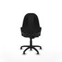Silla de oficina Algarra con mecanismo Contacto permanente básico tapizada con Tela color Negro. Equipada con Base poliamida negra, Brazos fijosy Topes