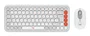 Logitech POP Icon Combo Teclado y Ratón Bluetooth AZERTY Naranja y Blanco