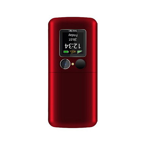 Beafon Fold 10 LTE Teléfono para Personas Mayores, Plegable, Rojo, Pantalla 2.2", Bluetooth, 4G, Cámara, SIM Única, Batería 1350 mAh