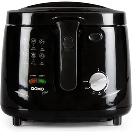 Domo DO461FR Classic Freidora Eléctrica - Negro, 2.5L, 1800W, Cool Touch, Termostato Ajustable