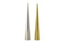 DKD Home Decor Surtido de Velas LED PVC 5,5x5,5x38,5 cm Dorado y Plateado