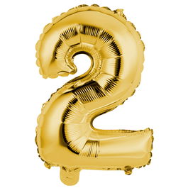Party Time Globo Cifra 2 Oro Altura 35 cm