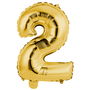 Party Time Globo Cifra 2 Oro Altura 35 cm