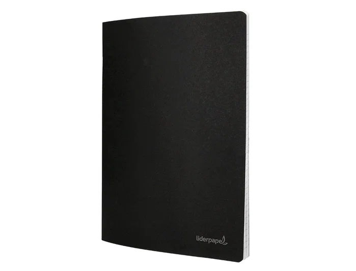 Liderpapel Libreta tapa negra A4 80 hojas cuadro 5mm con doble margen
